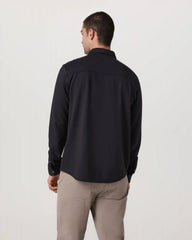 Long Sleeve Knit Oxford Button Down - Classic Fit | Black