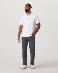 Short Sleeve Ponto Button Down Shirt | White