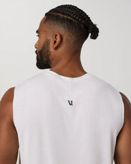 Sleeveless Viewpoint Muscle Tank 2.0 | White/Breeze