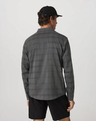 Long Sleeve Plaid Button Down Shirt | Dark Pewter