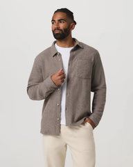 Long Sleeve Altitude Wool Button Down - Relaxed Fit | Phantom Grey