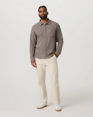 Long Sleeve Altitude Wool Button Down - Relaxed Fit | Phantom Grey
