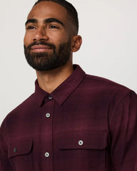 Long Sleeve Flannel Button Down Shirt | Raisin