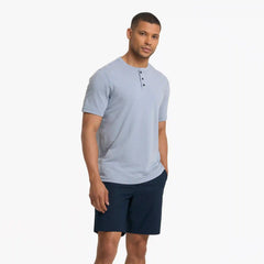 Short Sleeve Tuvalu Henley | Light Cloud