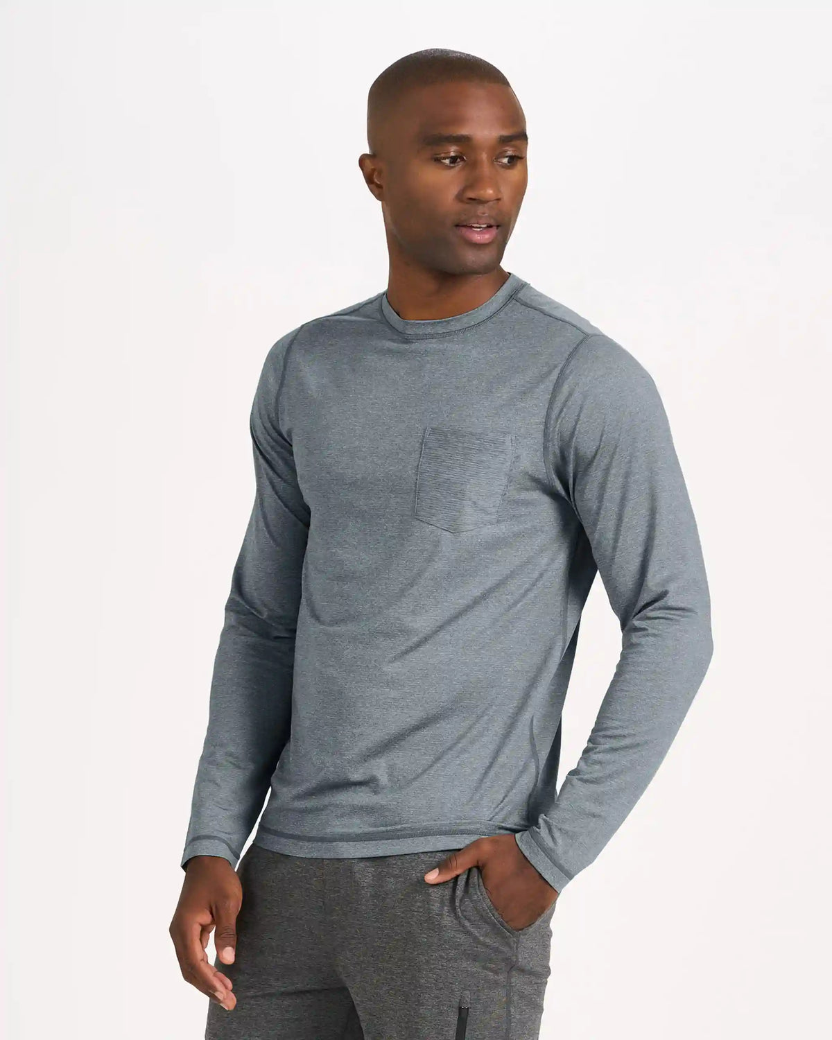 Long Sleeve Tradewind Performance Tee | Cloud Heather