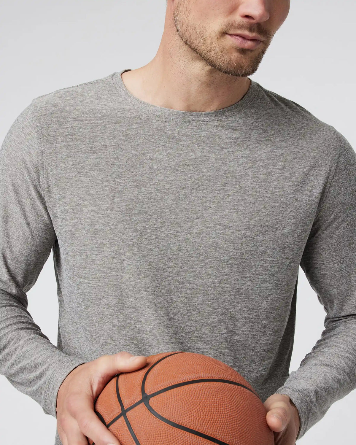 Long Sleeve Strato Tech Tee | Heather Grey