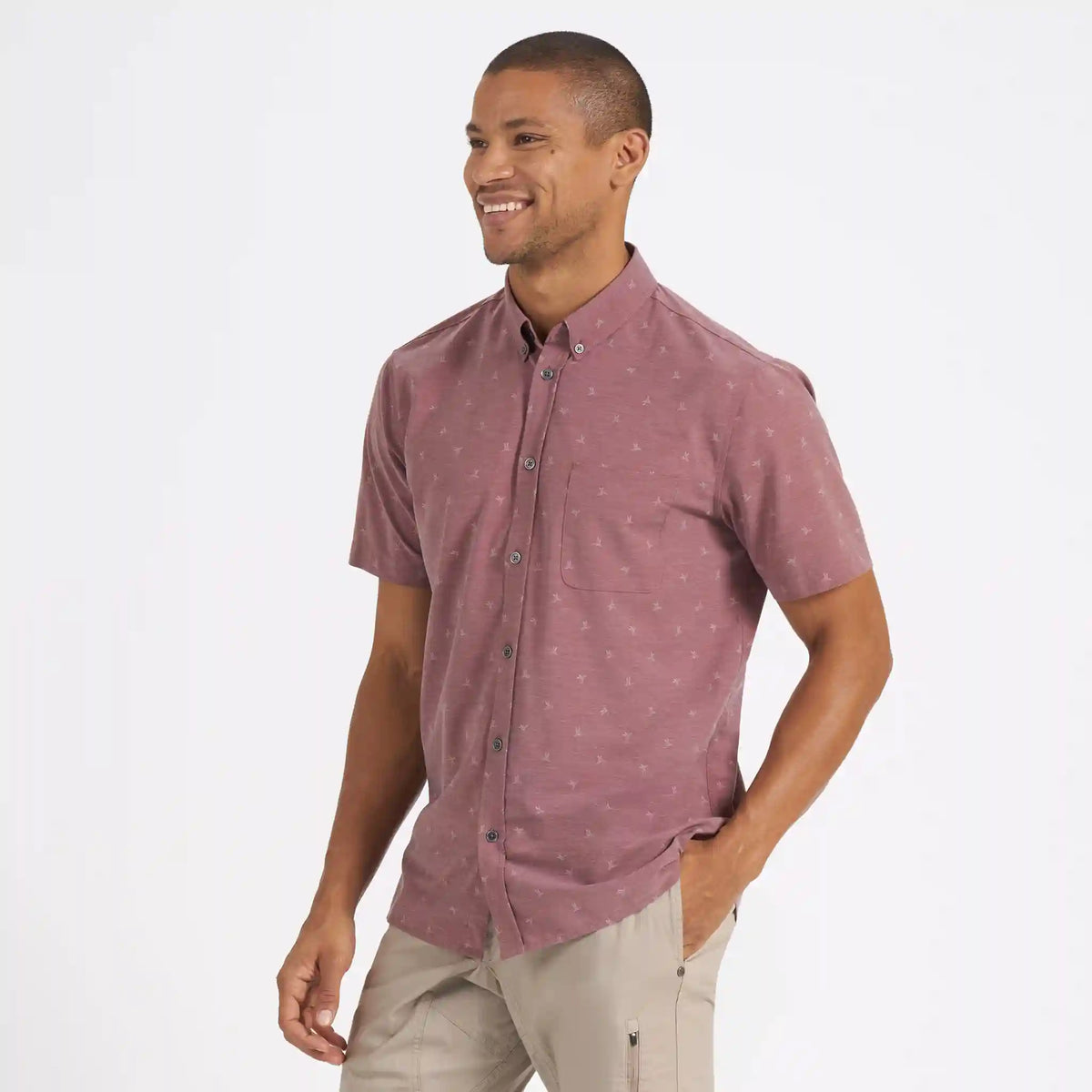 Short-Sleeve Bridge Button Down | Terracotta Bird