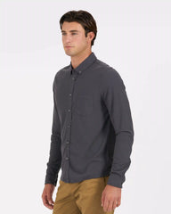 Long Sleeve Ace Button-Down | Charcoal