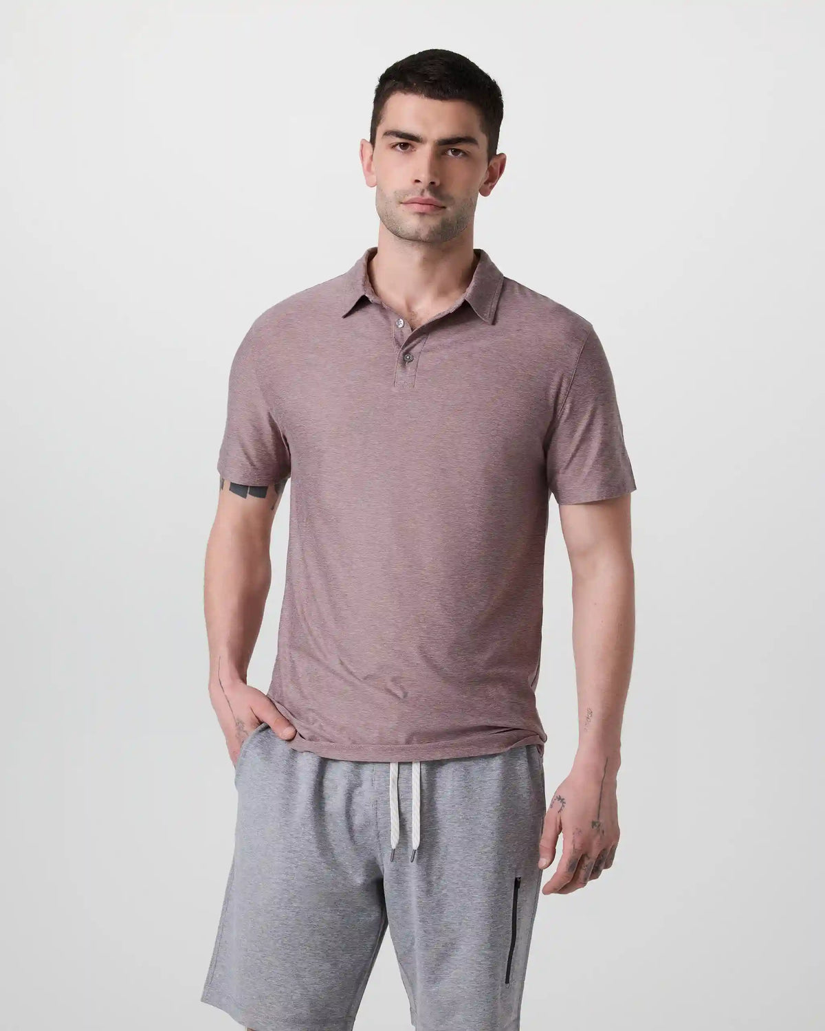 Strato Tech Polo | Dark Umber Heather