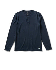 Long-Sleeve Ease Performance Henley | Ink Heather