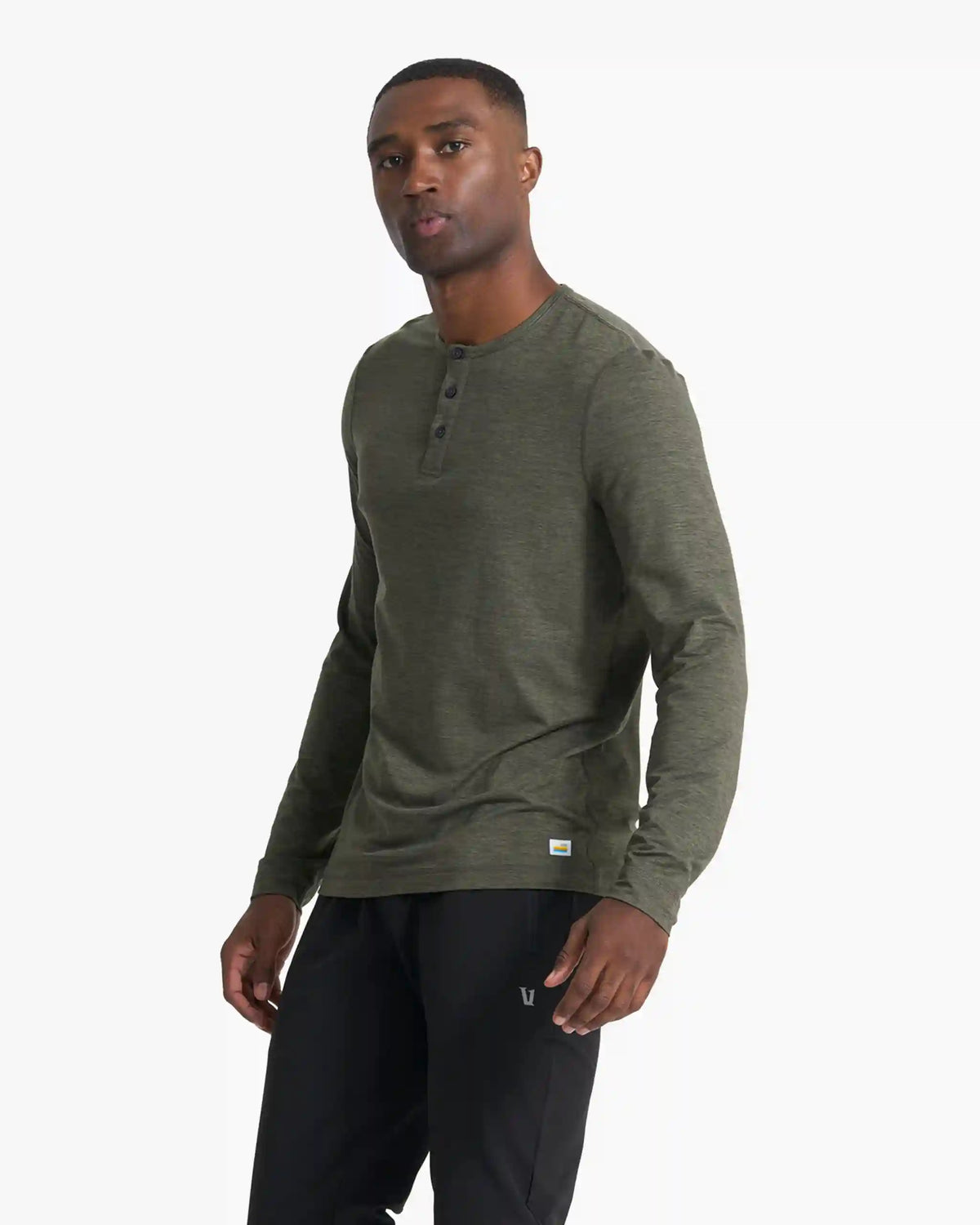 Long-Sleeve Ease Performance Henley | Oregano Heather