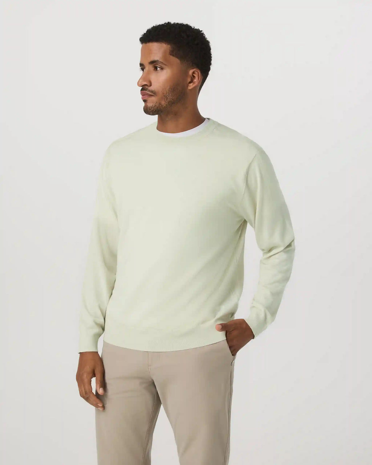 Merino Fine Gauge Wool Sweater | Sandalwood