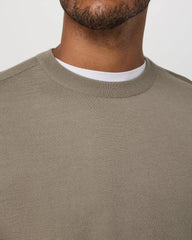 Merino Fine Gauge Wool Sweater | Taupe