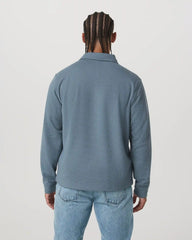 Long Sleeve Waffle Polo | Abyss
