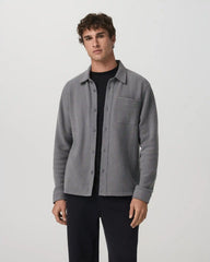 Beach Fleece Shirt Jacket | Pinecone Heather
