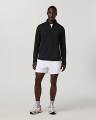 Lightweight Tech Waffle Quarter Zip | Black