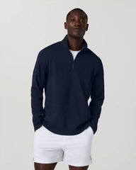 Lightweight Tech Waffle Quarter Zip | Ink