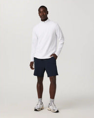 Lightweight Tech Waffle Quarter Zip | White