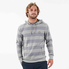Clark Hoodie | Heather Grey Stripe