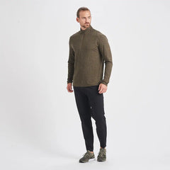 Ease Performance Half Zip | Evergreen Heather