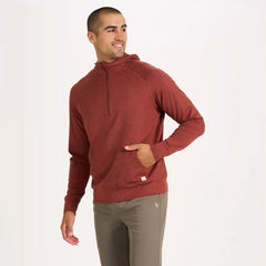 Ponto Performance Half Zip Hoodie | Red Clay Heather
