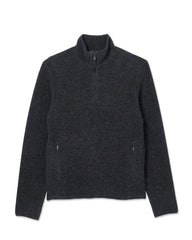 Plymouth Wool Pullover | Dark Black Heather