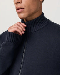Denver Full Zip Sweater | Navy