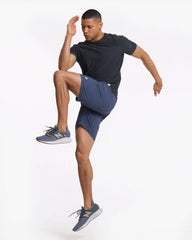 Kore Short Lined 7" | Azure Dashed Lines