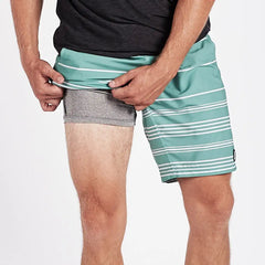 Kore Short Lined 7" | Aloe Stripe