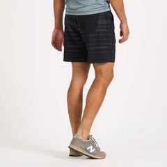 Kore Short Lined 7" | Black Shibori Stripe