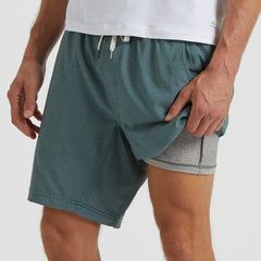 Kore Short Lined 7" | Palm Grey Stripe