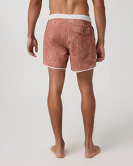 Cruise Boardshort 5" | Vintage Red Palm Shadow