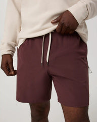 Banks Session Short Unlined 7" | Boysenberry Linen Texture