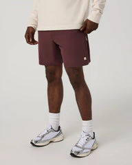Banks Session Short Unlined 7" | Boysenberry Linen Texture