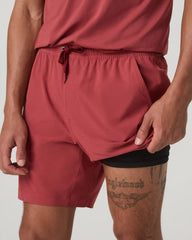 Vuori HardKore Short Lined 7" | Fire