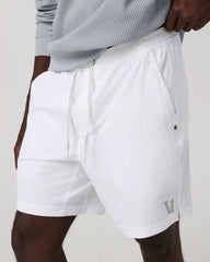 Vuori HardKore Short Lined 7" | White