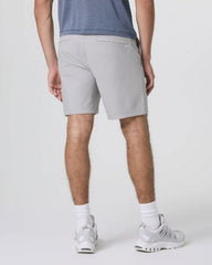 Cascade Crinkle Elastic Waist Short 8" | Fog