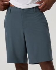 Aim Short 8" | Blue Sea Slub Stripe