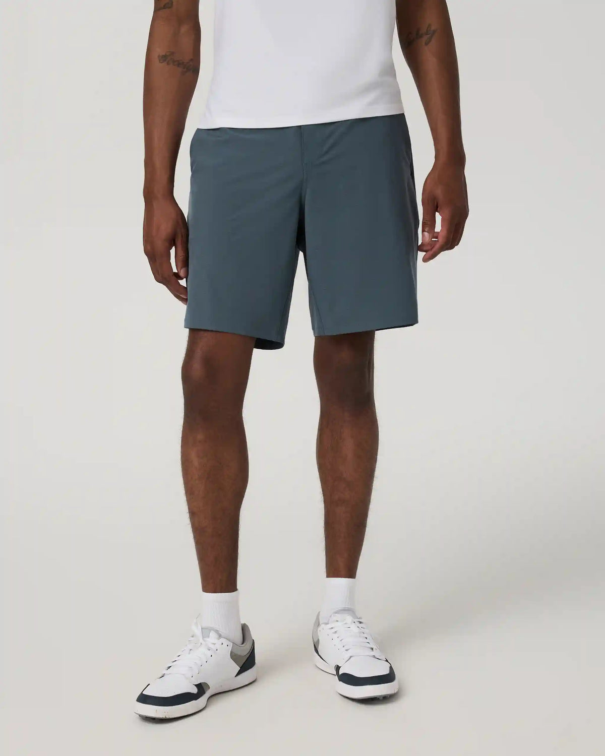 Aim Short 8" | Blue Sea Slub Stripe