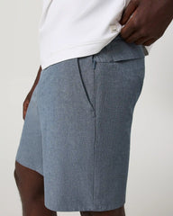 Aim Short 8" | Bay Blue Linen Texture