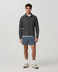 Banks Session Short Unlined 5" | Azure Linen Texture
