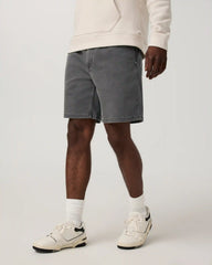 Benton Twill Elastic Waist Short 8" | Dark Pewter