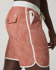 Cruise Boardshort 7" | Vintage Red Palm Shadow