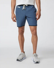 Banks Short Unlined 7" | Azure Linen Texture