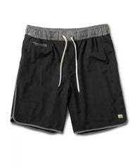 Banks Short Unlined 7" | Black Linen Texture