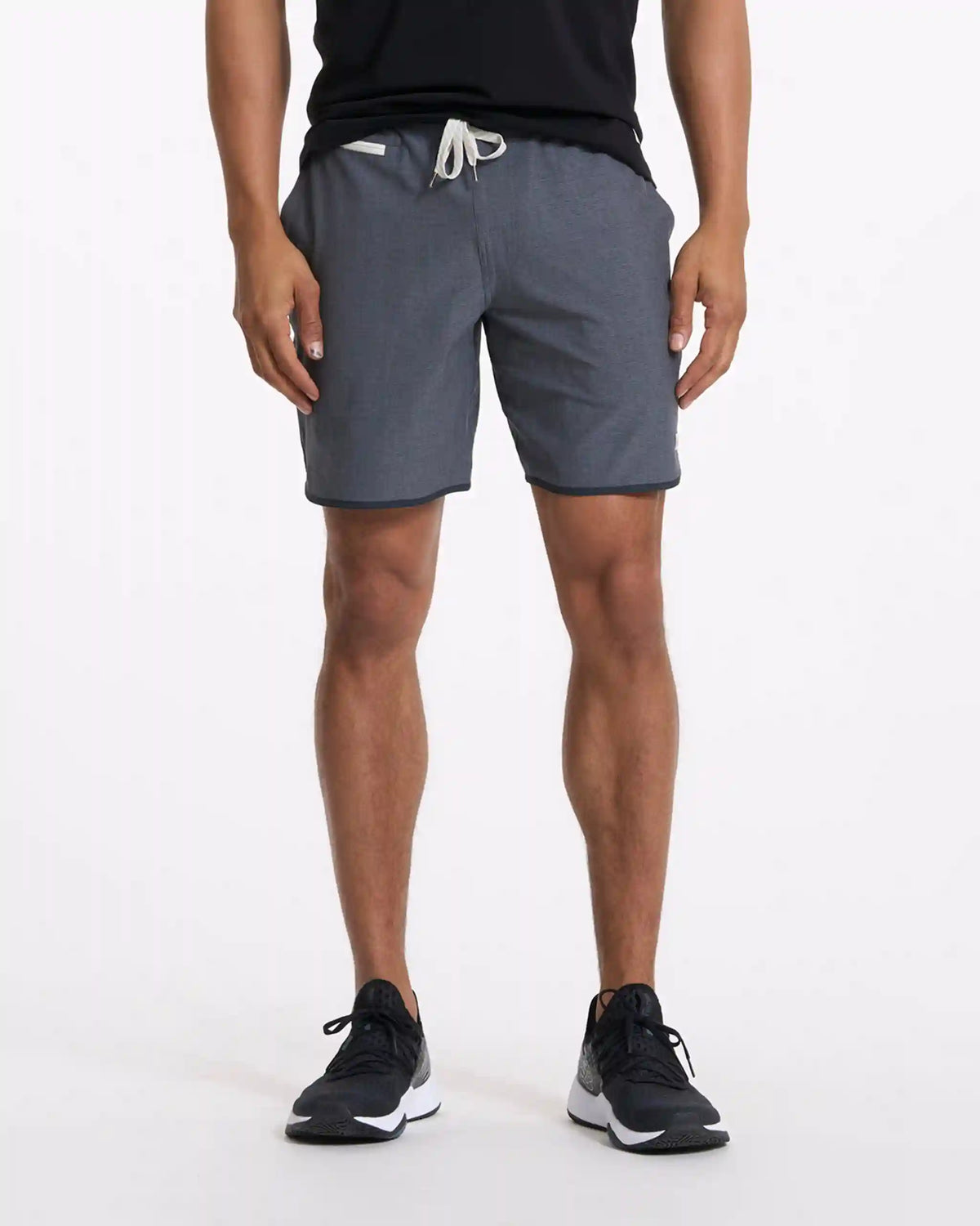 Banks Short Unlined 7" | Charcoal Engineered Stripe