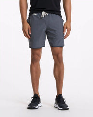 Banks Short Unlined 7" | Charcoal Engineered Stripe
