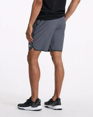 Banks Short Unlined 7" | Charcoal Engineered Stripe