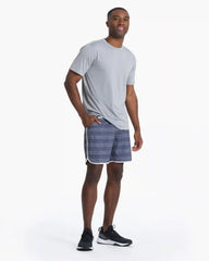 Banks Short Unlined 7" | Charcoal Linen Dot
