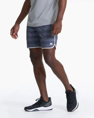 Banks Short Unlined 7" | Charcoal Linen Dot
